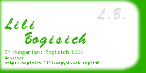 lili bogisich business card